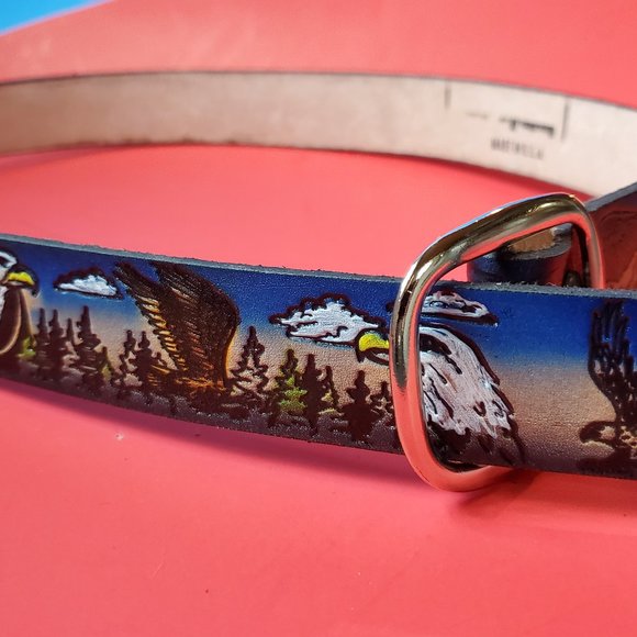 EAGLE SCENE Genuine Top Grain Cowhide Leather Belt & Standard functional buckle - Picture 1 of 3
